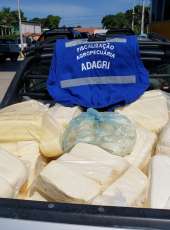 Adagri apreende carga clandestina de queijo
