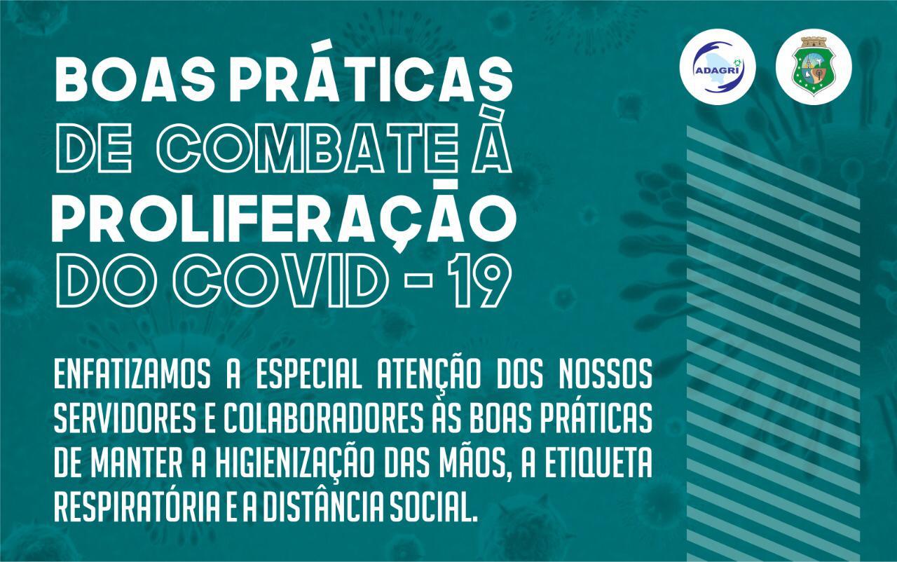 Adagri – Ce faz um chamamento aos seus colaboradores às práticas de combate ao Covid-19