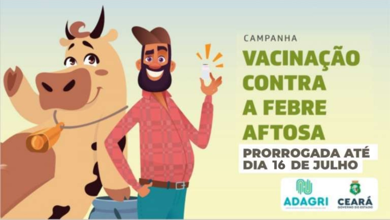 Primeira etapa de vacinação contra Febre Aftosa é estendida até o dia 16 de julho